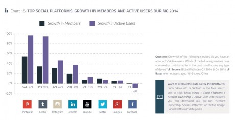 visual social networks are growing the fastest