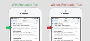 Failing to benefit from preheader text