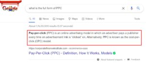 Voice search results come from featured snippets