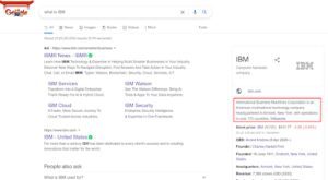 Voice search results come from knowledge panel
