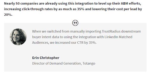 TrustRadius adds LinkedIn intent data integration